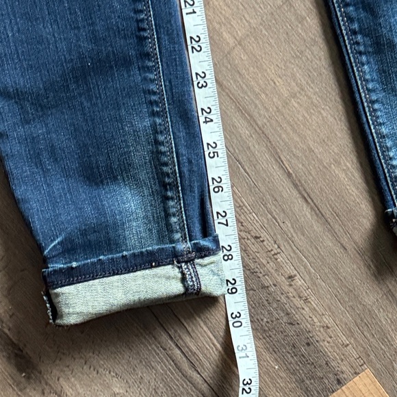 Ripped Dark Blue Women’s Skinny Jeans - Picture 9 of 12